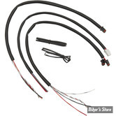 COMPLET - KIT D EXTENSION DE FAISCEAU DE GUIDON - MODELES HD 16/17 - SOFTAIL / &TOURING 16/20 - LONGUEUR : + 51.00cm / 20" - L.A CHOPPERS - AVEC FAISCEAU DE TIRAGE ELECTRONIQUE 