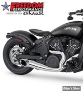 ECHAPPEMENT -  FREEDOM PERFORMANCE - INDIAN SCOUT 14UP - SHORTY 2 EN  1 - TURN OUT - CHROME - IN00077