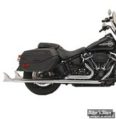 ECHAPPEMENT - BASSANI - SOFTAIL FLDE / FLHC 18UP - TRUE DUAL FISHTAIL MUFFLERS - LONGUEUR : 33" - CHROME - AVEC CHICANES - 1S96E-33