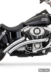 - ECHAPPEMENT FREEDOM PERFORMANCE - RADICAL RADIUS - 2EN2 - DYNA 91/05 - DROIT - CHROME / EMBOUTS : NOIR SCUPLTE - 