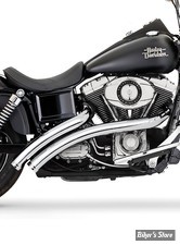 - ECHAPPEMENT FREEDOM PERFORMANCE - RADICAL RADIUS - 2 EN 2 - DYNA 06/17 - STRAIGHT CUT - CHROME - EMBOUT : CHROME - HD01212