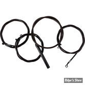 + 00" / + 00cm - KIT CABLES ET DURITE DE FREIN DE GUIDON RALLONGES - TOURING FLHX/FLHXSE/FLTRXSE 23UP - LA CHOPPERS - INOX / MIDNIGHT - KIT COMPLET - LA-8059KT2-08M