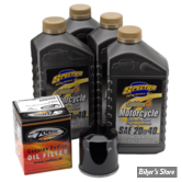 KIT DE VIDANGE - MOTEUR - HUILE SYNTHÉTIQUE - HUILE SPECTRO GOLDEN 4 / 20W40 - FILTRE A HUILE : NOIR