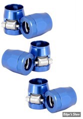 COLLIER POUR DURITE DE : 3/8" - HEXAGONALE - BLEU - PAQUET DE 6