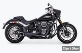 - ECHAPPEMENT - FREEDOM PERFORMANCE - SOFTAIL M8 - TURNOUT SIDE DUMP 2 EN 1  - NOIR - EMBOUTS TURNOUT NOIR SCULPTE  - 