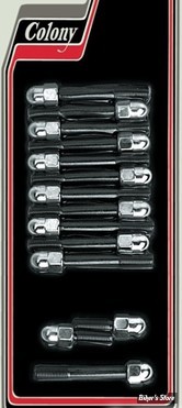 ECLATE F - PIECE N° 12 - KIT VISSERIE DE CULBUTEURS XL 57/76 - OEM 4710 / 4014W / 6316W - ACORN STYLE - CHROME