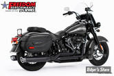 - ECHAPPEMENT - FREEDOM PERFORMANCE - SOFTAIL M8 - TRUE-DUAL RACING FULL SYSTEM  - NOIR  / EMBOUTS NOIR SCULPTE - HD00785