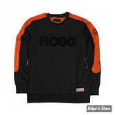 TEE-SHIRT MANCHES LONGUES - ROEG - RANDY - NOIR/ORANGE