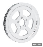 - 70 DENTS / 1 1/8" - POULIE ARRIÈRE ETROITE - OEM 40311-94 / 40312-94 - BIGTWIN 84/99 - CUSTOM TYPE - ZODIAC - CHROME
