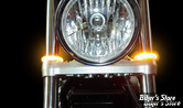 CLIGNOTANTS LED - CUSTOM DYNAMICS - TRUWRAPZ - 56MM - ECLAIRAGE ORANGE / TUBE : Fumé - NEUF - NI REPRIS - NI ECHANGE 