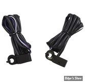 2 - CLIGNOS DRAG SPECIALTIES - LED Handlebar Marker Lights - TOURING 09/16 / FLSS 16/17 / V-ROD 09/17 - CORPS : NOIR / CABOCHON : FUME - L22-0229DMBME