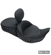 SELLE  MUSTANG - TOURING 08/23 - SUPER TOURING AVEC DOSSIER - SMOOTH CHROME STUDDED TOURING SEAT - AVEC RIVETS CHROME - 76579