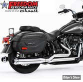 - ECHAPPEMENT - FREEDOM PERFORMANCE - SOFTAIL M8 - AMERICAN OUTLAW 4 1/2" TRUE DUAL - CHROME / EMBOUTS  : CHROME - HD00798
