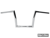 32 MM - GUIDON TODD'S CYCLE - SPRINGER FXSTS / FLSTS 88/11 - STRIP HANDLEBAR - HAUTEUR  : 25.50 CM / 10" - CHROME