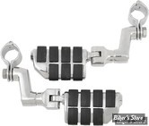 KYN - REPOSES PIEDS - KURYAKYN - OFFSET HIGHWAY PEGS - AVEC REPOSES PIEDS : DUALLY ISO - POUR TUBES DE 1.35" (34.29MM) DE DIAMÈTRE - CHROME - 7920