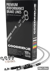 - DURITE DE FREIN ARRIÈRE - V-ROD 01/17 - LONGUEUR : +000 - OEM 41967-07B / 40953-01 / 40953-01 / GOODRIDGE - INOX - HD1130-2RC-CL