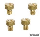 PIÈCE N° 66 - GICLEUR PRINCIPAL - MAIN JET - MIKUNI - TYPE : N100.604 - TAILLE : 75 - MARQUE : EBC - LES 4 PIÈCES - SJ75-4