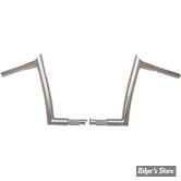GUIDON Apehanger Hauteur : 10" - GUIDON FAT BAGGERS EZ Install  - TOURING FLHR 94/20 / SOFTAIL 96/17 / FLTR 98/13 - POINTED TOP HANDLEBAR - 1" 1/4 - HAUTEUR : 25.50 CM - CHROME - 907010