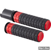- POIGNEES - ARLEN NESS - SPEEDLINER GRIPS - CAOUTCHOUC : NOIR / EMBOUTS : CHROME - TIRAGE ELECTRONIQUE 23UP - NOIR / ROUGE - 500-065