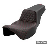 - SELLE SADDLEMEN - STEP-UP™ HC EXTENDED REACH - TOURING 08UP - NOIR / COUTURES : ROUGE - 808-07B-17804