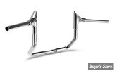 GUIDON - HAUTEUR : 30.40CM / 12" - ZARD - BULL HANDLEBAR - 32MM / 1"1/4 - FLHX / FLHT 2006/2026 - CHROME - ZHD117F100-C
