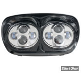 OPTIQUE DE PHARE LED - TOURING FLTR 99/13 - RIVCO - RIVCO ILLUMINATI LED ROAD GLIDE HEADLIGHT ASSEMBLY- CHROME - LED-145C