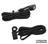 2 - CLIGNOS DRAG SPECIALTIES - LED Handlebar Marker Lights - TOURING 09/16 / SOFTAIL 15/23 - CORPS : NOIR / CABOCHON : TRANSPARENT - L22-0232DMBE