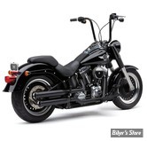 SILENCIEUX COBRA - FAT BOY FLSTF/B 07/16 / DEUCE FXSTD 2007  - Neighbor Hater slip-on mufflers 3" - NOIR - 6041B