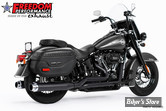 - ECHAPPEMENT - FREEDOM PERFORMANCE - SOFTAIL M8 - AMERICAN OUTLAW 4 1/2" TRUE DUAL - NOIR / EMBOUTS  : CHROME - HD00801