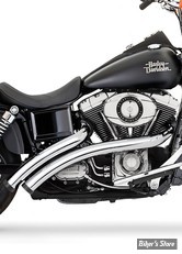 - ECHAPPEMENT FREEDOM PERFORMANCE - RADICAL RADIUS - 2EN2 - DYNA 91/05 - DROIT - CHROME / EMBOUTS : NOIR  - 