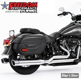 - ECHAPPEMENT - FREEDOM PERFORMANCE - SOFTAIL M8 - TRUE-DUAL COMBAT FULL SYSTEM 4 1/2" - CHROME / EMBOUTS CHROME - HD00803