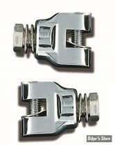 ECLATE J - PIECE N° 24 - SUPPORTS REPOSES PIEDS - EMPREINTE MALE TYPE HD - VISSERIE : 1/2-13 - KURYAKYN - Short Magnum Peg Mounts - CHROME - 8061