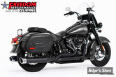 - ECHAPPEMENT - FREEDOM PERFORMANCE - SOFTAIL M8 - TRUE-DUAL COMBAT FULL SYSTEM 4 1/2" - NOIR / EMBOUTS CHROME - HD00806