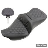 - SELLE SADDLEMEN - ROADSOFA™ LS SEAT - EXTENDED REACH - TOURING 08UP - NOIR / COUTURES : NOIR - AVEC DOSSIER - 808-07B-184BR