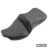 - SELLE CHAUFFANTE SADDLEMEN - ROADSOFA LS SEAT - Lattice Stitch EXTENDED REACH - TOURING 08UP - NOIR / COUTURES : NOIR - 808-07B-184HCT