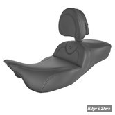 - SELLE SADDLEMEN - ROADSOFA™ SEAT - EXTENDED REACH - TOURING 08UP - NOIR / COUTURES : NOIR - AVEC DOSSIER - 808-07B-188BR
