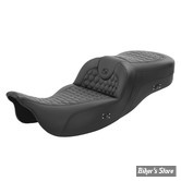 - SELLE CHAUFFANTE SADDLEMEN - ROADSOFA HC - Honeycomb - EXTENDED REACH - TOURING 08UP - NOIR / COUTURES : NOIR - 808-07B-190HCT