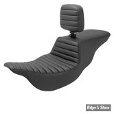 - SELLE SADDLEMEN - STEP-UP™ TR SEAT - TOURING 08UP - NOIR / COUTURES : NOIR - AVEC DOSSIER - 808-07B-191BR