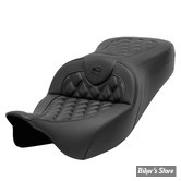 - SELLE SADDLEMEN - ROADSOFA™ LS  LATTICE STITCH SEAT - TOURING 08UP - NOIR CARBON FIBER / COUTURES : NOIR - 808-07B-20600