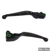 ECLATE L - PIECE N° 06 / 08 - KIT LEVIERS TOURING FLHTCUTG / FLTRT 17/18 - OEM 41700423 - SLOTTED WIDE BLADE LEVER SET / LARGE - DRAG SPECIALTIES - NOIR MAT 