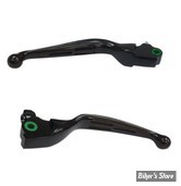 ECLATE L - PIECE N° 06 / 08 - KIT LEVIERS TOURING FLHTCUTG / FLTRT 17UP - OEM 41700423 - SLOTTED WIDE BLADE LEVER SET / LARGE - DRAG SPECIALTIES - NOIR MAT 