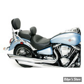 SELLE MUSTANG - TOW PIECE SEATS STANDARD TOURING - AVEC DOSSIER CONDUCTEUR - KAWASAKI VULCAN 2000 04/10 - NOIR  LISSE - 17" X 12.5"