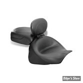 SELLE MUSTANG - TWO PIECE SEATS STANDARD TOURING - AVEC DOSSIER - KAWASAKI VULCAN 1600 03/08 - LISSE - 16" X 13"