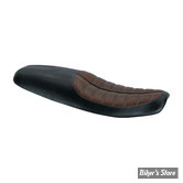 SELLE RSD - 2-up Step Classic seat ENZO - NOIR / MARRON - TRIUMPH BONNEVILLE / T100 / SE, THURXTON, SCRAMBLER 01/17 