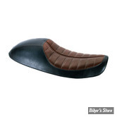 SELLE RSD - 2-up Step CAFE Classic seat ENZO - NOIR / MARRON - TRIUMPH BONNEVILLE / T100 / SE, THURXTON, SCRAMBLER 01/17 