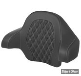 DOSSIER DE TOUR PACK - KING - TOURING 14UP - SADDLEMEN - ROADSOFA LS TOUR PACK BACKREST PAD - NOIR  / COUTURES : ARGENT - 814-07-15005
