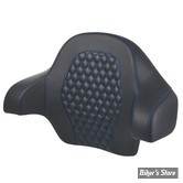 DOSSIER DE TOUR PACK - KING - TOURING 14UP - SADDLEMEN - ROADSOFA HC HONEYCOMB TOUR PACK BACKREST PAD - NOIR  / COUTURES : BLEU - 814-07-15101