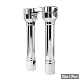 RISERS - THRASHIN SUPPLY COMPANY - HOLESHOT - DROIT - HAUTEUR 20.50CM / 8" - CHROME - TSC-8100-3