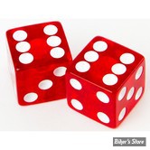 BOUCHONS DE VALVE TRIK TOPZ - DICE - ROUGE CLAIR