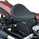 SELLE DRAG SPECIALTIES - INDIAN SCOUT BOBBER 18UP - BOBBER-STYLE SOLO SEAT - SOLAR REFLECTIVE -  NOIR / LISSE